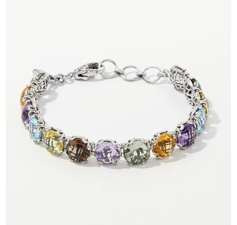Image 249965.jpg, Product 249-965 / Price $599.99, Samuel B. Collection Sterling Silver Round Stone Multi-Gemstone Bracelet from Samuel B. Collection on TSC.ca's Jewellery department