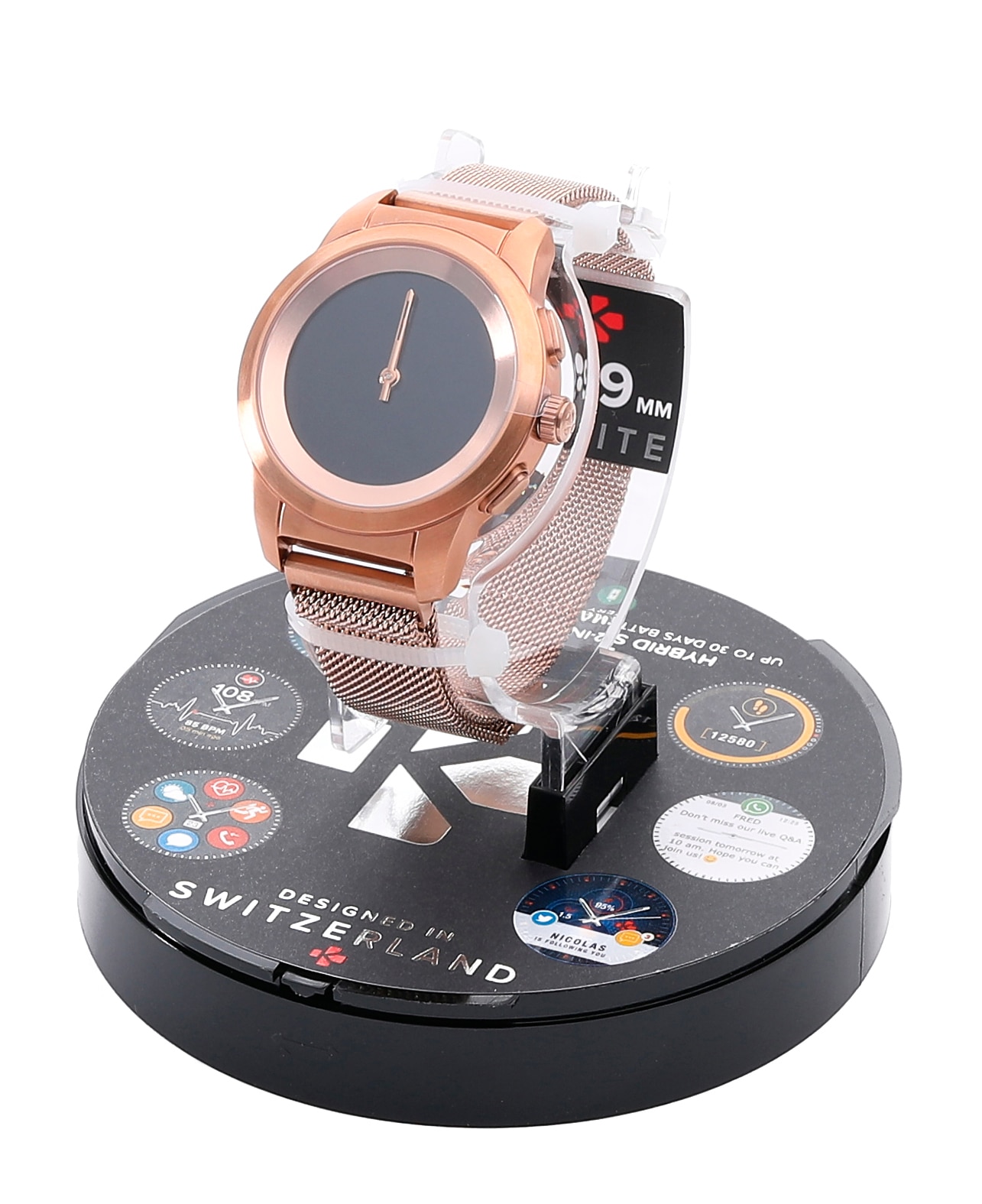 mykronoz zetime petite elite brushed hybrid smartwatch