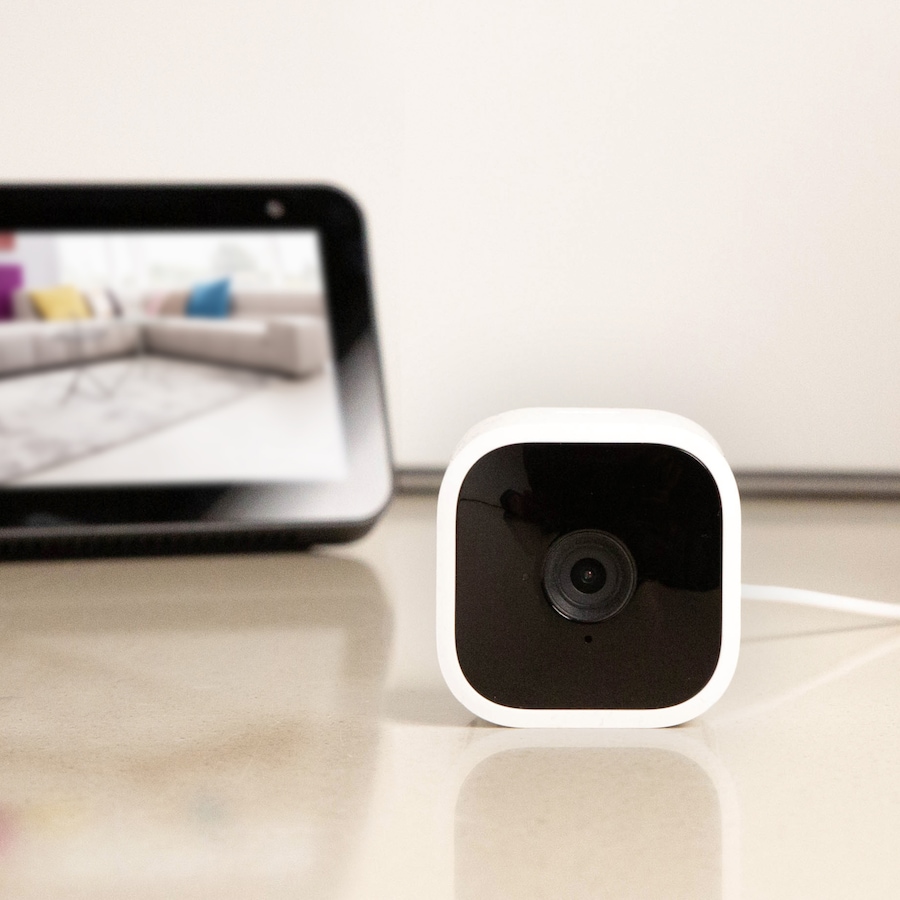 Image 251172_ALTMORE12.jpg, Product 251-172 / Price $149.99, Amazon Echo Show 5 Compact Smart Display with Alexa and Blink Mini 1080 HD Smart Security Camera from Amazon on TSC.ca's Electronics department