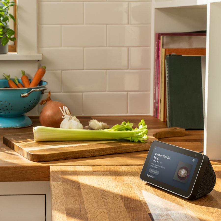 Image 251172_ALTMORE14.jpg, Product 251-172 / Price $149.99, Amazon Echo Show 5 Compact Smart Display with Alexa and Blink Mini 1080 HD Smart Security Camera from Amazon on TSC.ca's Electronics department