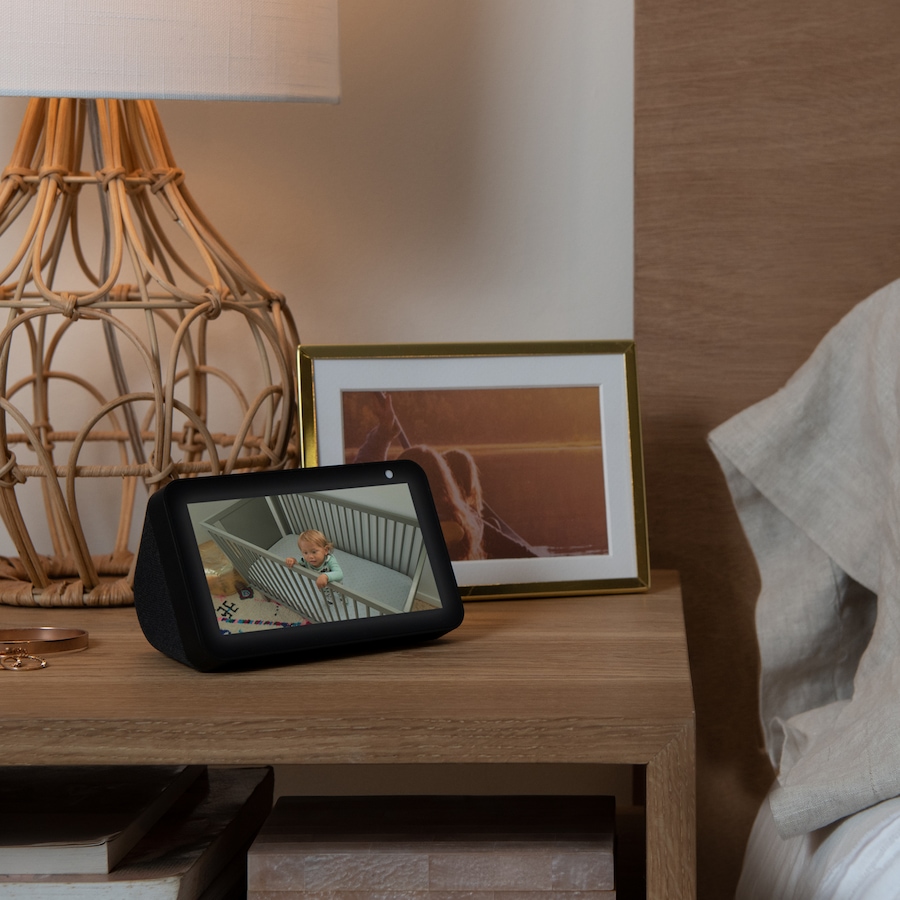 Image 251172_ALTMORE15.jpg, Product 251-172 / Price $149.99, Amazon Echo Show 5 Compact Smart Display with Alexa and Blink Mini 1080 HD Smart Security Camera from Amazon on TSC.ca's Electronics department