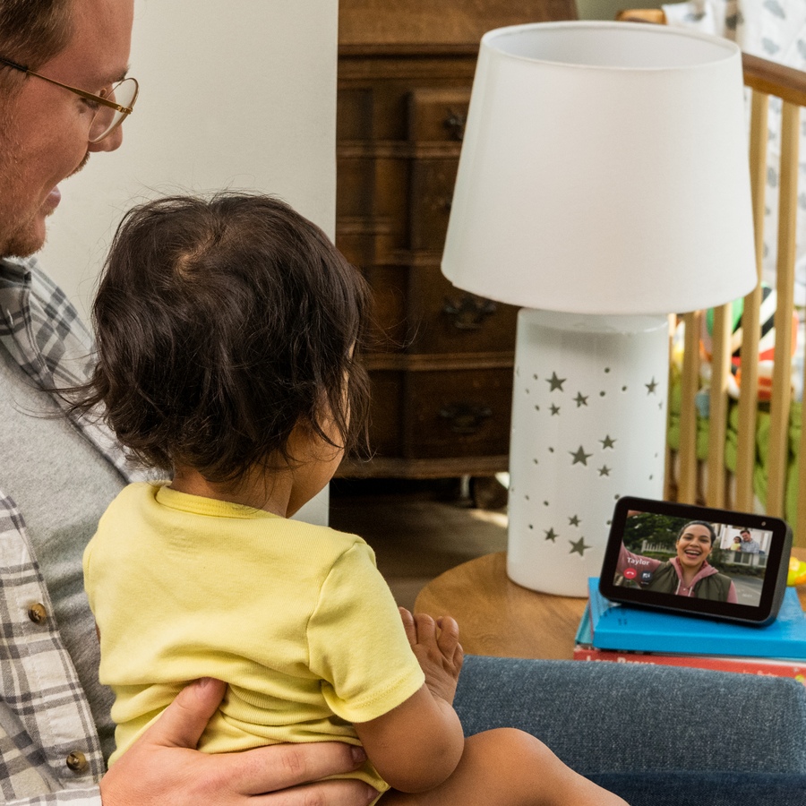 Image 251172_ALTMORE17.jpg, Product 251-172 / Price $149.99, Amazon Echo Show 5 Compact Smart Display with Alexa and Blink Mini 1080 HD Smart Security Camera from Amazon on TSC.ca's Electronics department