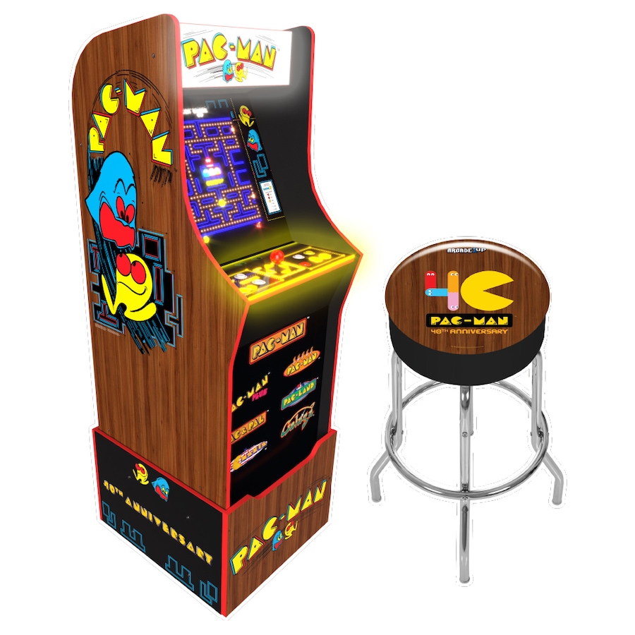 Image 251254.jpg, Product 251-254 / Price $729.99, Arcade1Up 40th Edition Pac-Man Bundle with Lit Marquee and Stool from Arcade1Up on TSC.ca's Home & Garden department