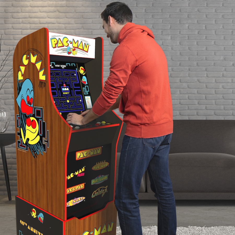 Image 251254_ALTMORE3.jpg, Product 251-254 / Price $729.99, Arcade1Up 40th Edition Pac-Man Bundle with Lit Marquee and Stool from Arcade1Up on TSC.ca's Home & Garden department