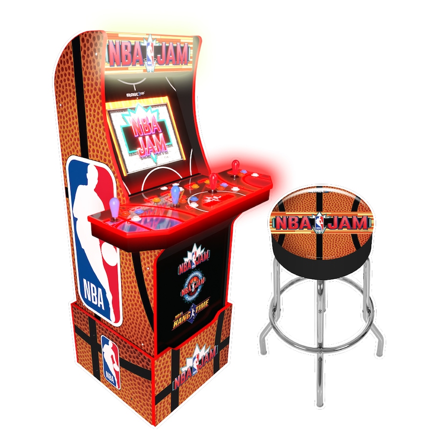 Image 251255.jpg, Product 251-255 / Price $749.99, Arcade1Up NBA Jam Bundle with Lit Marquee and Stool from Arcade1Up on TSC.ca's Home & Garden department