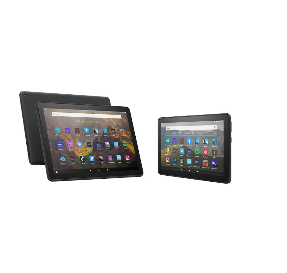 Image 251291_BLK.jpg, Product 251-291 / Price $409.98 - $479.98, New Amazon Fire HD 10.1" Tablet Bundle (32GB or 64GB) with Fire HD 8" Tablet and Software Pack from Amazon on TSC.ca's Electronics department