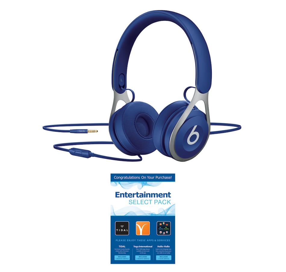 Image 251295_BLU.jpg, Product 251-295 / Price $230.00, Beats by Dr. Dre Beats EP On-Ear with In-Line Controls and Entertainment Pack from Beats by Dr. Dre on TSC.ca's Electronics department