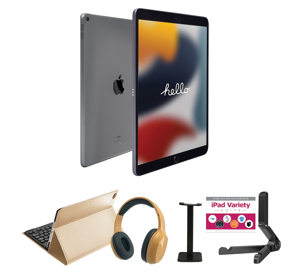 Image 251390_SGRG.jpg, Product 251-390 / Price $839.95 - $1,039.95, Apple iPad 10.2 64GB or 256GB Tablet Bundle (9th generation, 2021) from Apple on TSC.ca's Electronics department