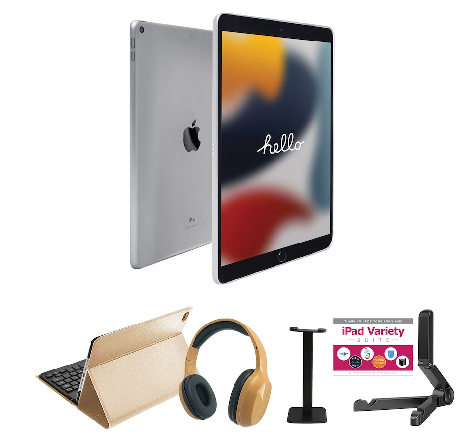 Image 251390_SILG.jpg, Product 251-390 / Price $839.95 - $1,039.95, Apple iPad 10.2 64GB or 256GB Tablet Bundle (9th generation, 2021) from Apple on TSC.ca's Electronics department