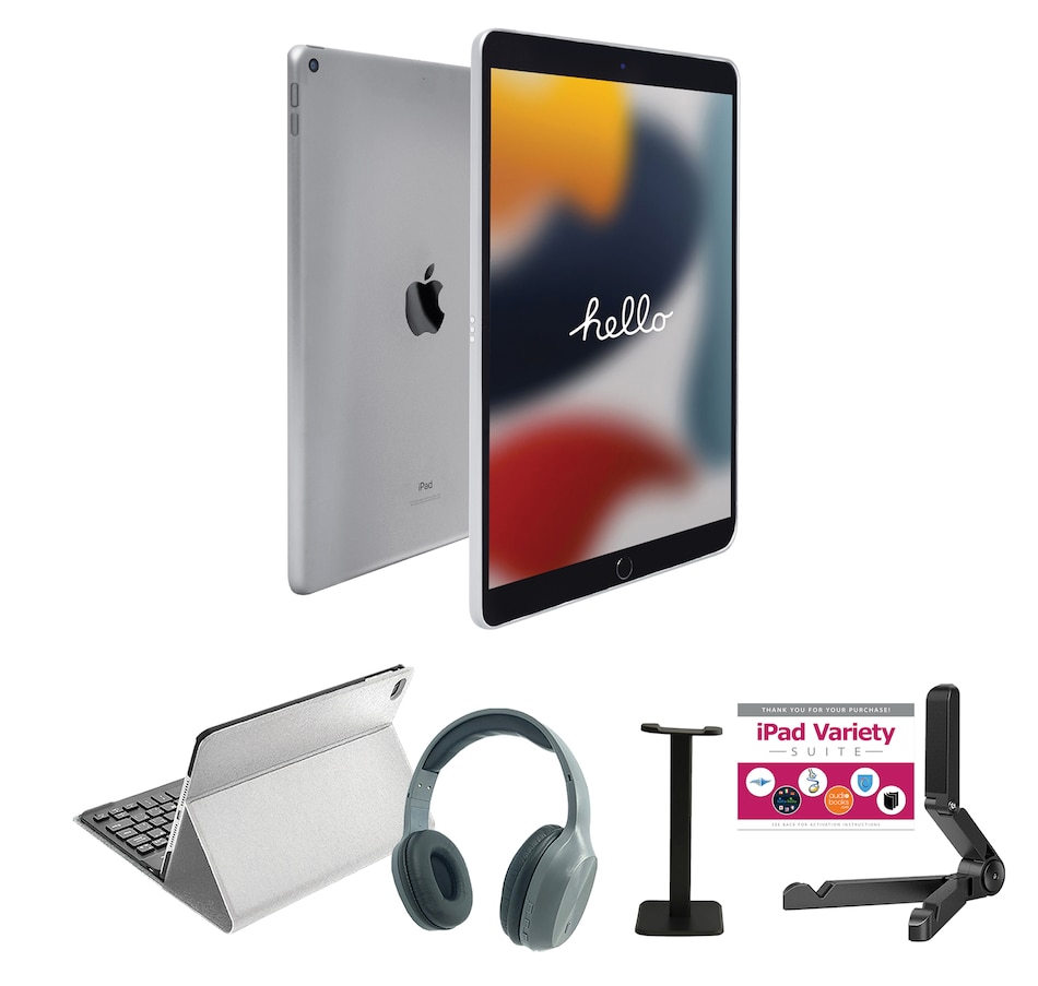 Image 251390_SLSL.jpg, Product 251-390 / Price $839.95 - $1,039.95, Apple iPad 10.2 64GB or 256GB Tablet Bundle (9th generation, 2021) from Apple on TSC.ca's Electronics department