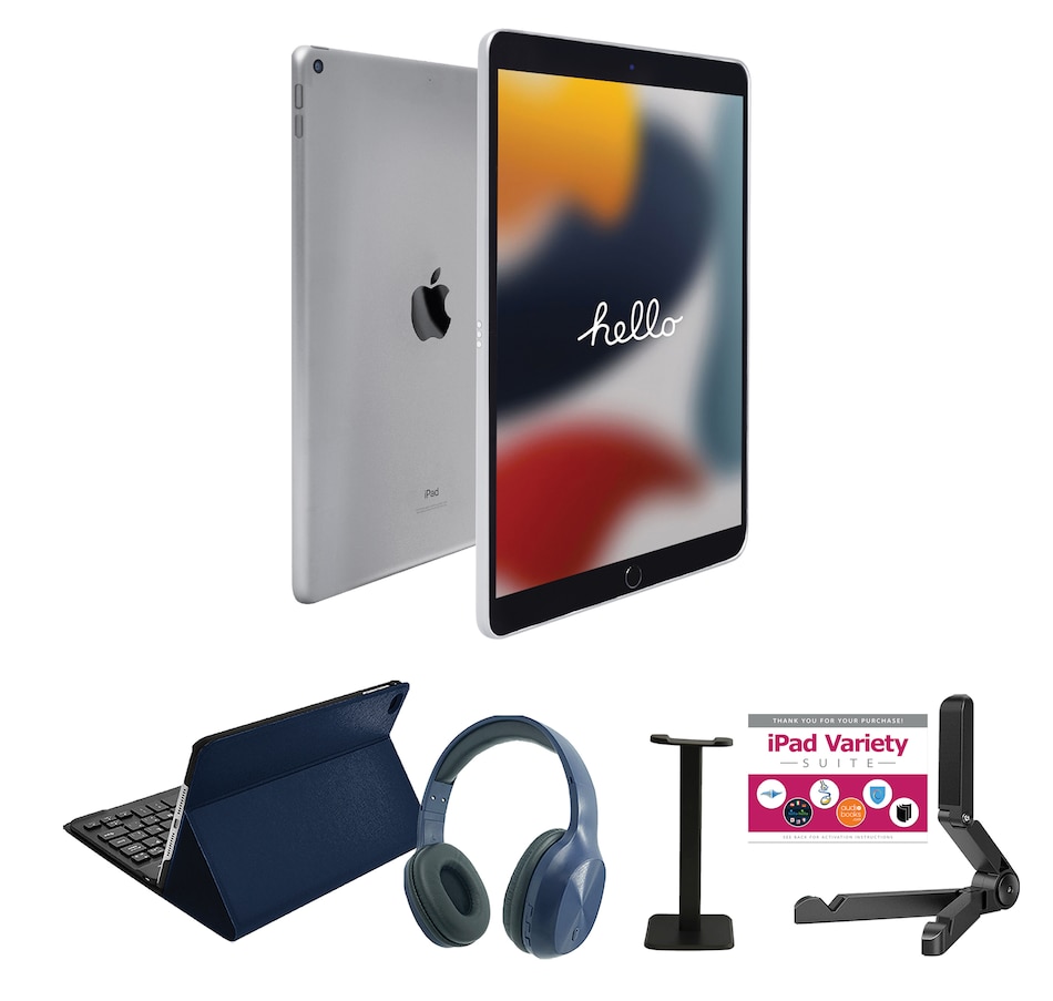 Image 251390_SLSRG.jpg, Product 251-390 / Price $839.95 - $1,039.95, Apple iPad 10.2 64GB or 256GB Tablet Bundle (9th generation, 2021) from Apple on TSC.ca's Electronics department