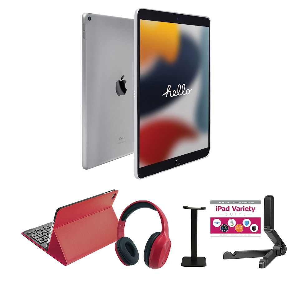 Image 251390_SLVRE.jpg, Product 251-390 / Price $839.95 - $1,039.95, Apple iPad 10.2 64GB or 256GB Tablet Bundle (9th generation, 2021) from Apple on TSC.ca's Electronics department