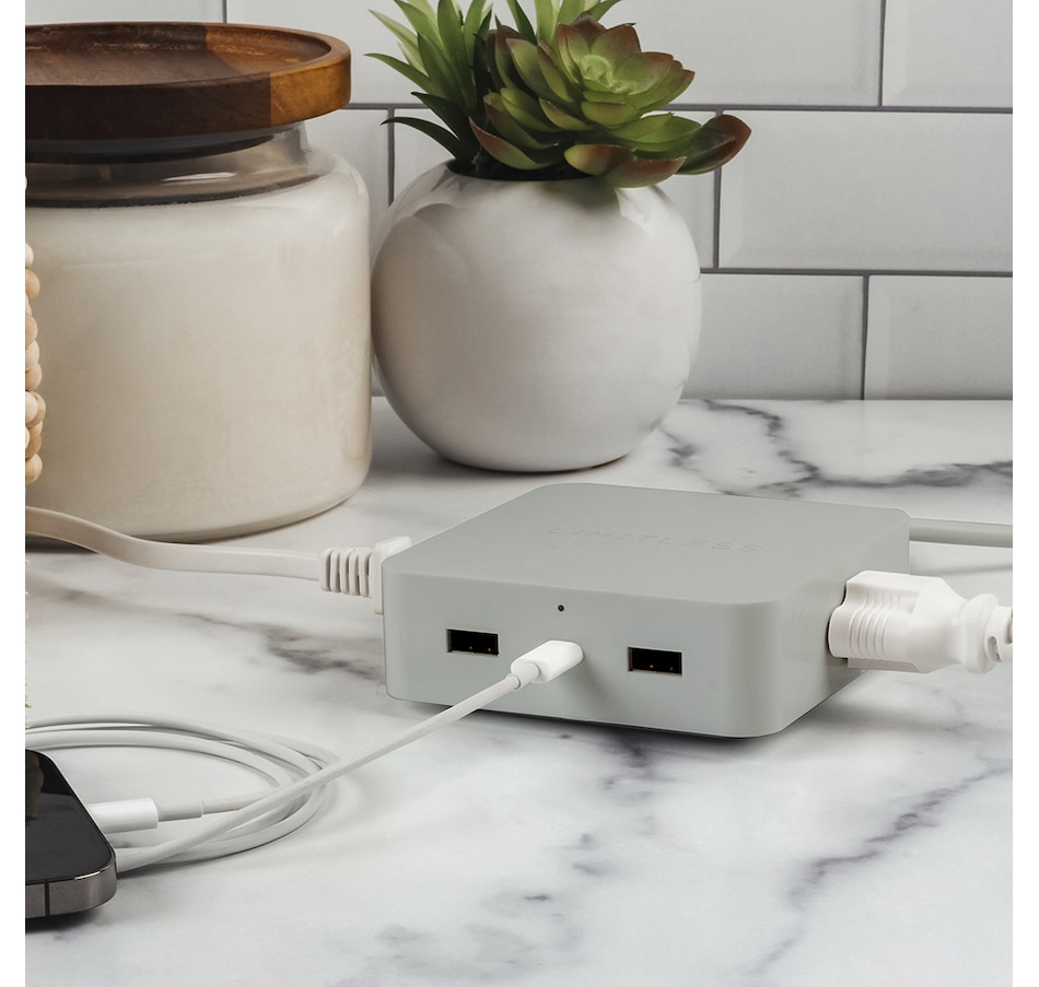 Image 251392_ALTMORE11.jpg, Product 251-392 / Price $69.99, Limitless PowerPro 5-Device Charger with USB, Type-C,and AC from Studebaker on TSC.ca's Electronics department