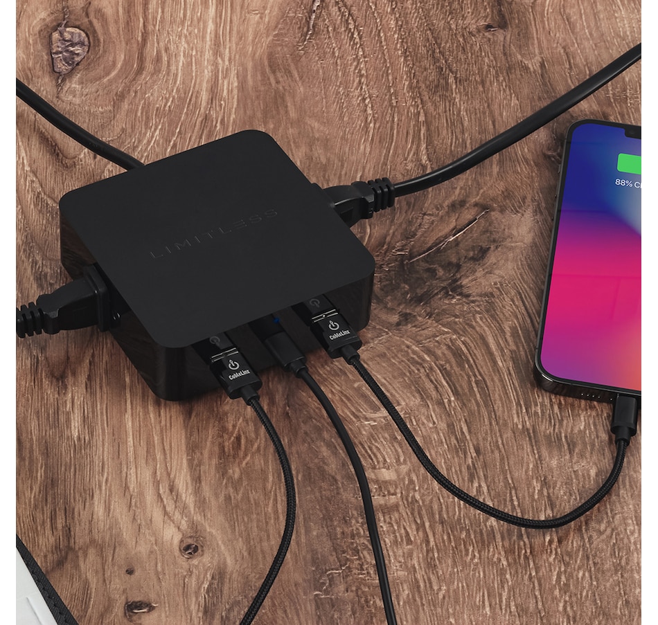 Image 251392_ALTMORE5.jpg, Product 251-392 / Price $69.99, Limitless PowerPro 5-Device Charger with USB, Type-C,and AC from Studebaker on TSC.ca's Electronics department