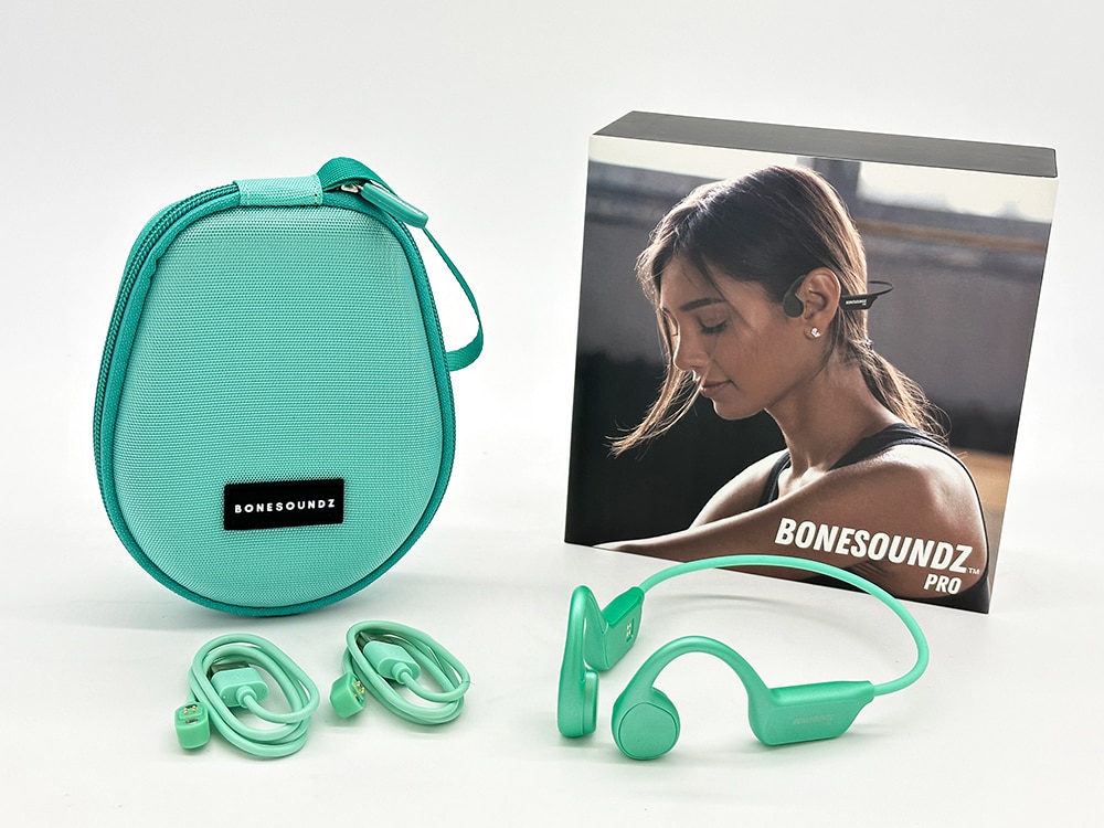 BoneSoundz Pro Bone Conduction Waterproof Headphones with Music Storage