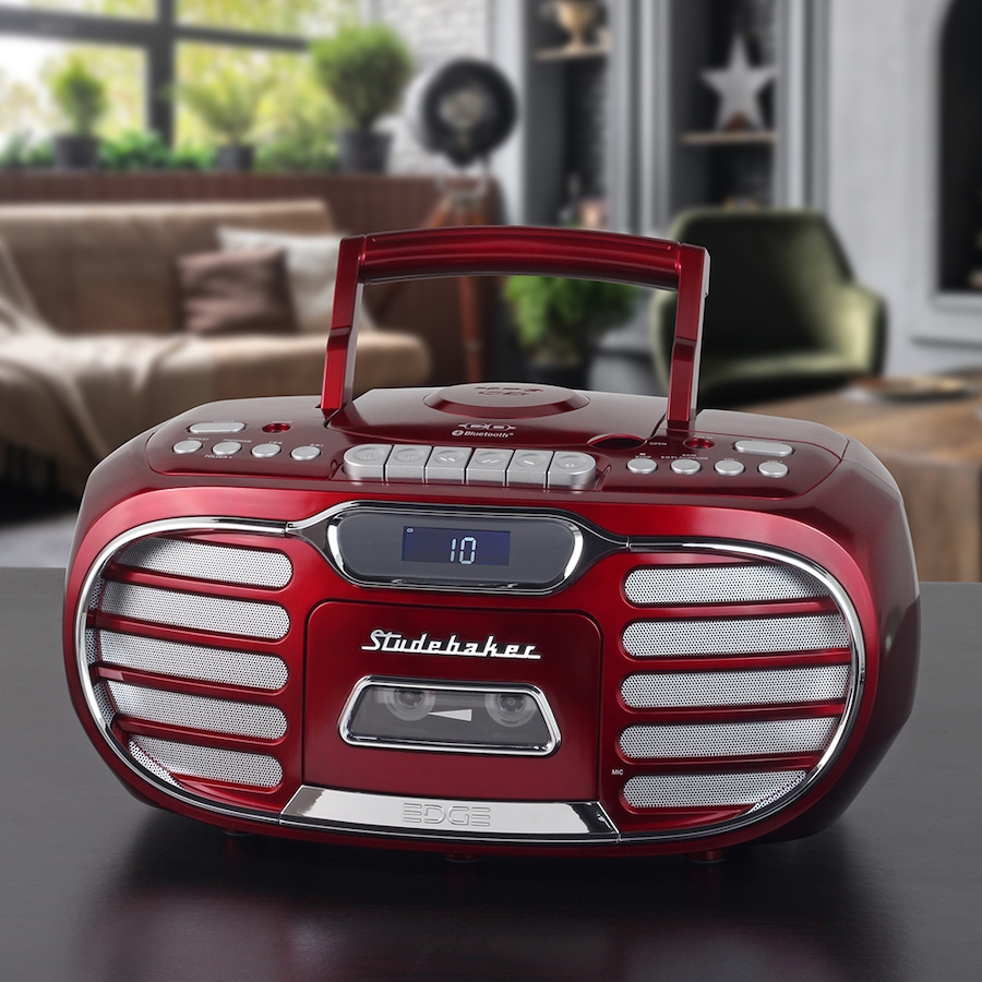 Image 251454_ALTMORE6.jpg, Product 251-454 / Price $189.99, Studebaker Retro Edge Bluetooth Boombox with CD, Cassette, AM/FM Stereo Radio from Studebaker on TSC.ca's Electronics department