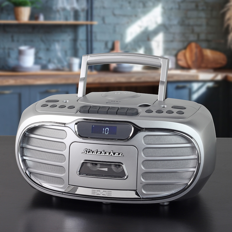 Image 251454_ALTMORE9.jpg, Product 251-454 / Price $189.99, Studebaker Retro Edge Bluetooth Boombox with CD, Cassette, AM/FM Stereo Radio from Studebaker on TSC.ca's Electronics department