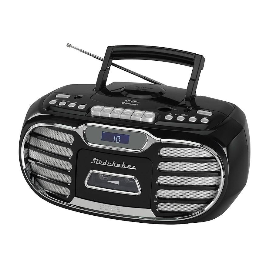 Image 251454_BLK.jpg, Product 251-454 / Price $189.99, Studebaker Retro Edge Bluetooth Boombox with CD, Cassette, AM/FM Stereo Radio from Studebaker on TSC.ca's Electronics department