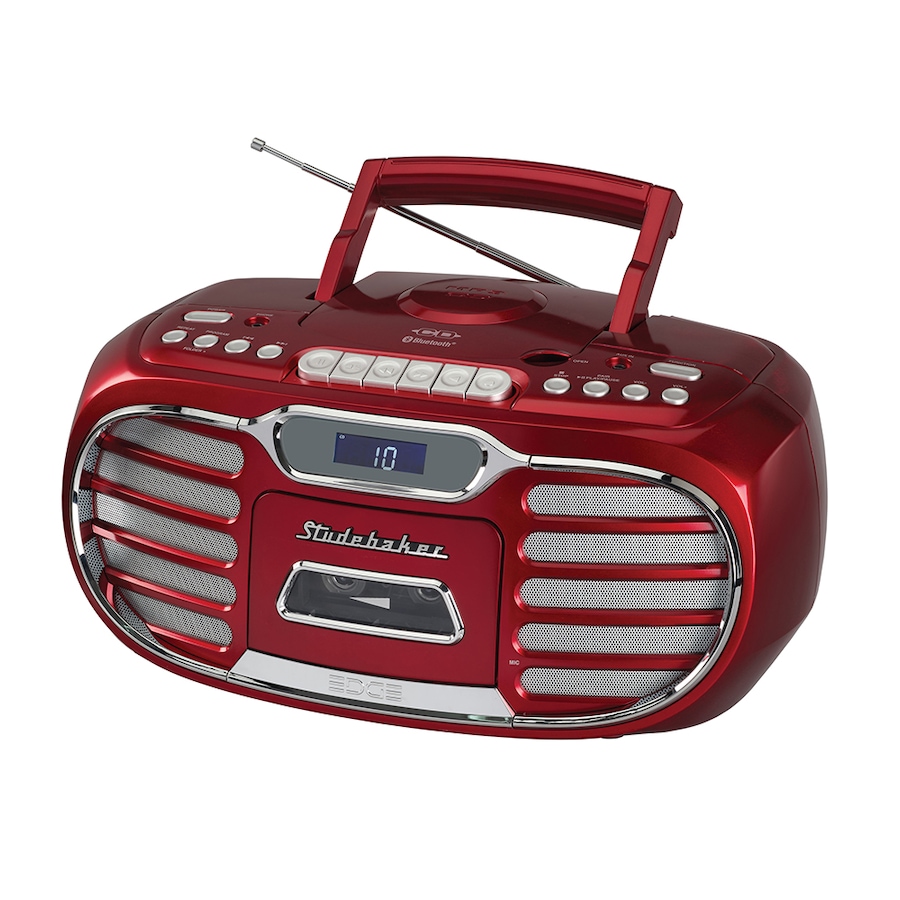 Image 251454_RED.jpg, Product 251-454 / Price $189.99, Studebaker Retro Edge Bluetooth Boombox with CD, Cassette, AM/FM Stereo Radio from Studebaker on TSC.ca's Electronics department