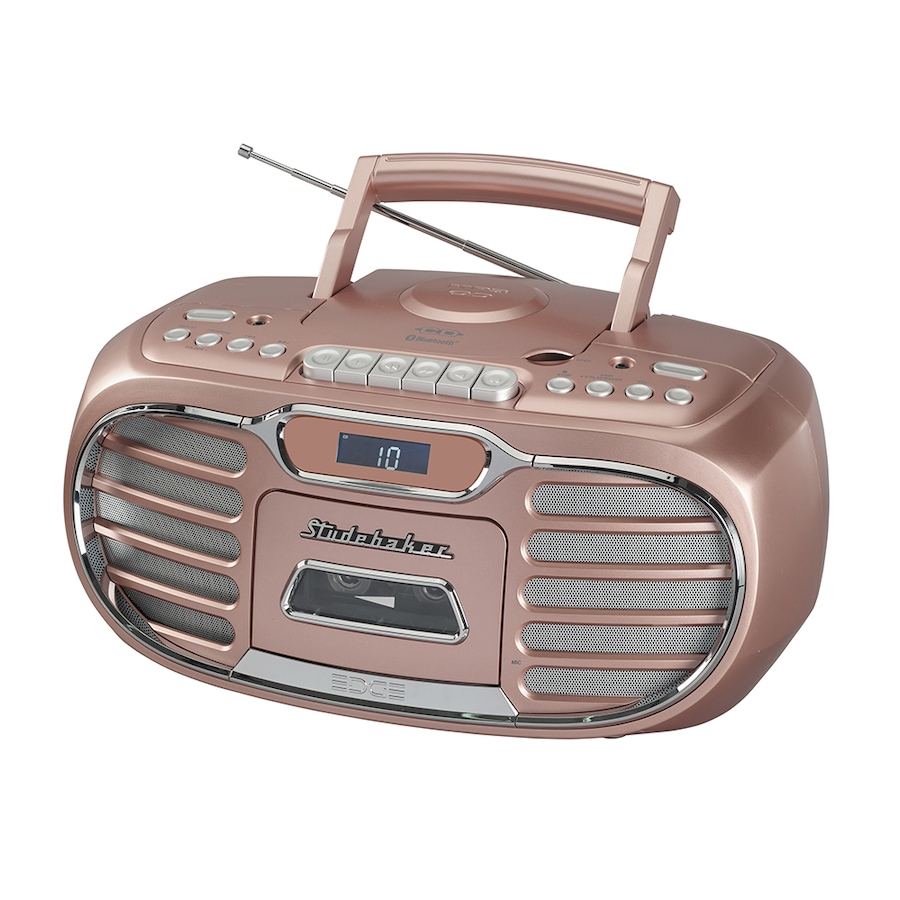 Image 251454_RGL.jpg, Product 251-454 / Price $189.99, Studebaker Retro Edge Bluetooth Boombox with CD, Cassette, AM/FM Stereo Radio from Studebaker on TSC.ca's Electronics department