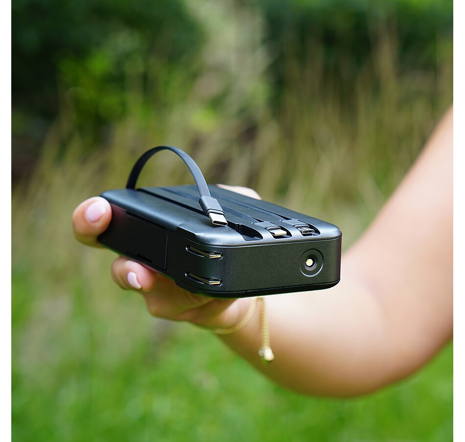 Image 251683_ALTMORE10.jpg, Product 251-683 / Price $139.99, Limitless 15,000-mAh Portable Power Bank with Wall Plug, Digital Display and Built-In Cables from Limitless Innovations on TSC.ca's Electronics department