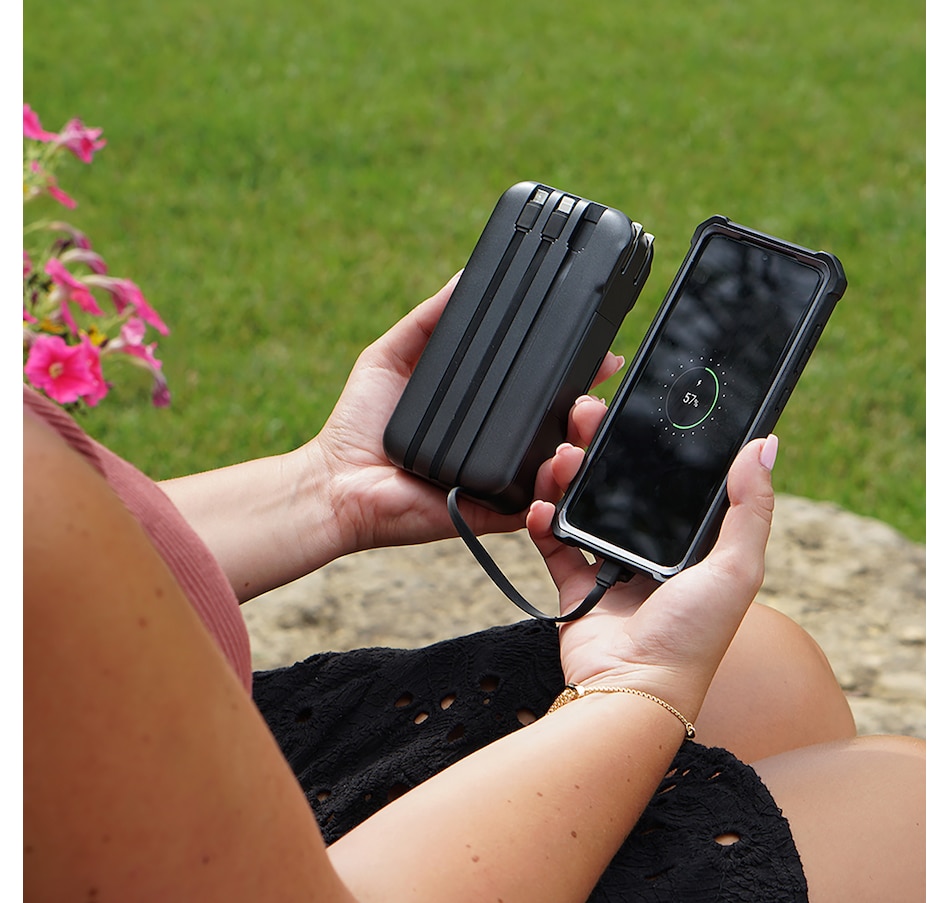 Image 251683_ALTMORE12.jpg, Product 251-683 / Price $139.99, Limitless 15,000-mAh Portable Power Bank with Wall Plug, Digital Display and Built-In Cables from Limitless Innovations on TSC.ca's Electronics department