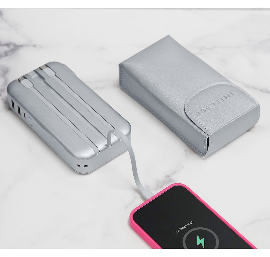 Image 251683_ALTMORE3.jpg, Product 251-683 / Price $139.99, Limitless 15,000-mAh Portable Power Bank with Wall Plug, Digital Display and Built-In Cables from Limitless Innovations on TSC.ca's Electronics department