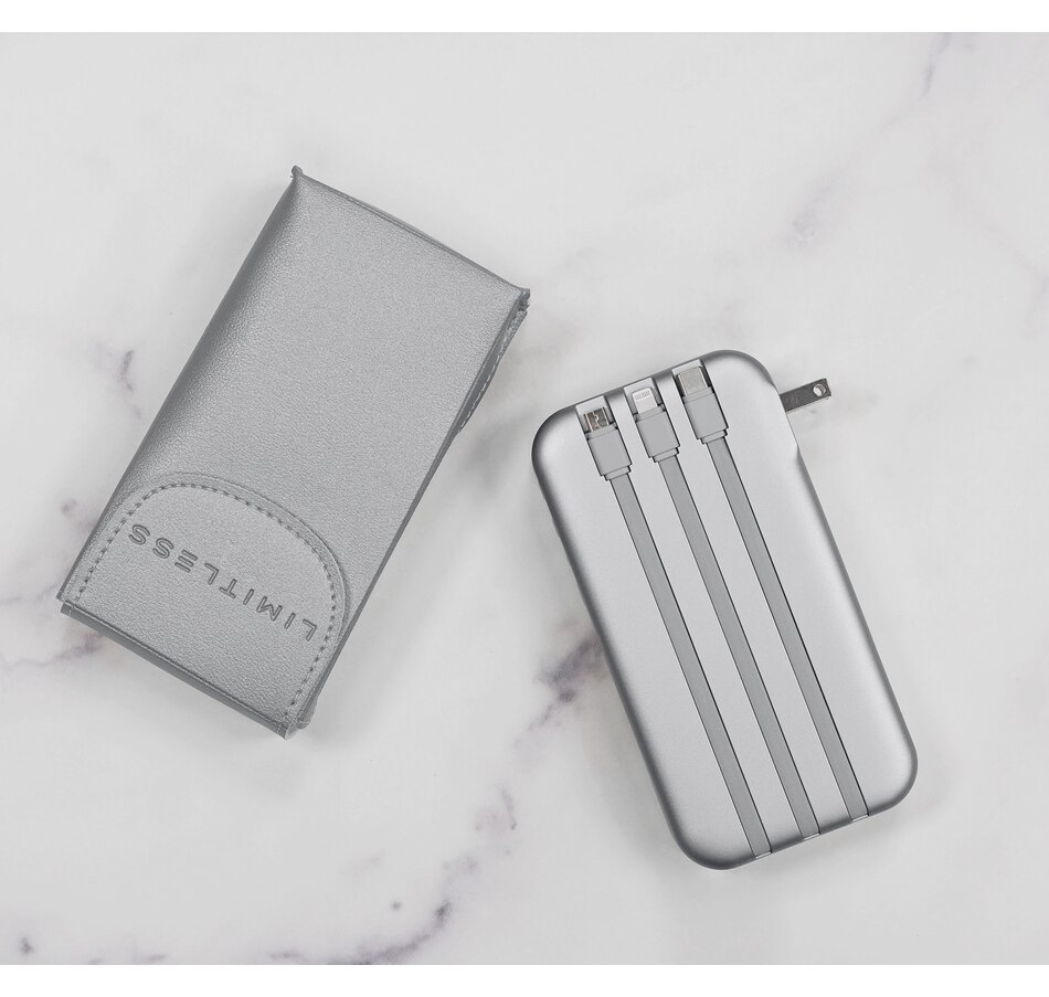 Image 251683_ALTMORE6.jpg, Product 251-683 / Price $139.99, Limitless 15,000-mAh Portable Power Bank with Wall Plug, Digital Display and Built-In Cables from Limitless Innovations on TSC.ca's Electronics department