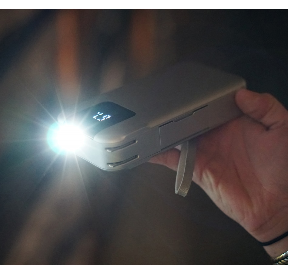 Image 251683_ALTMORE9.jpg, Product 251-683 / Price $139.99, Limitless 15,000-mAh Portable Power Bank with Wall Plug, Digital Display and Built-In Cables from Limitless Innovations on TSC.ca's Electronics department