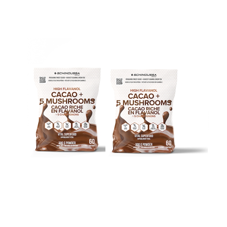 Image 251930.jpg, Product 251-930 / Price $70.00, 120-Day Auto-Delivery Schinoussa High Flavanol Cacao + 5 Mushrooms Vital Superfood Duo from Schinoussa  on TSC.ca's Health & Fitness department