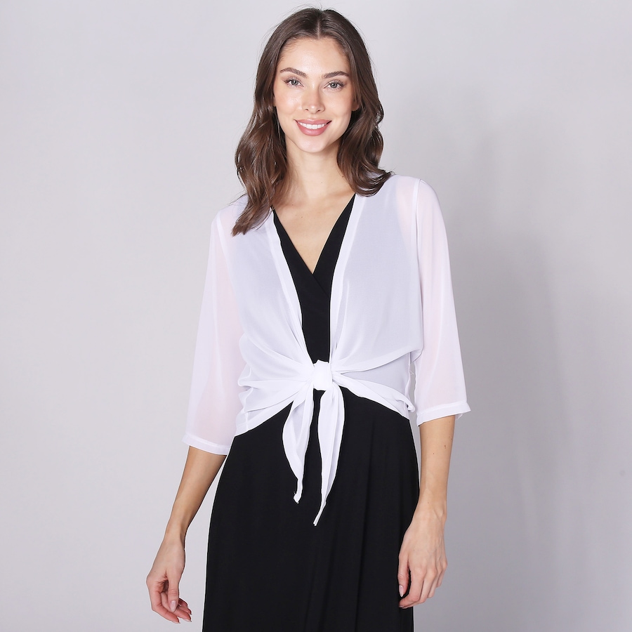 Image 252024_IVR.jpg, Product 252-024 / Price $19.33, Red Coral Tie Front Lightweight Bolero from Red Coral Fashions on TSC.ca's Fashion department