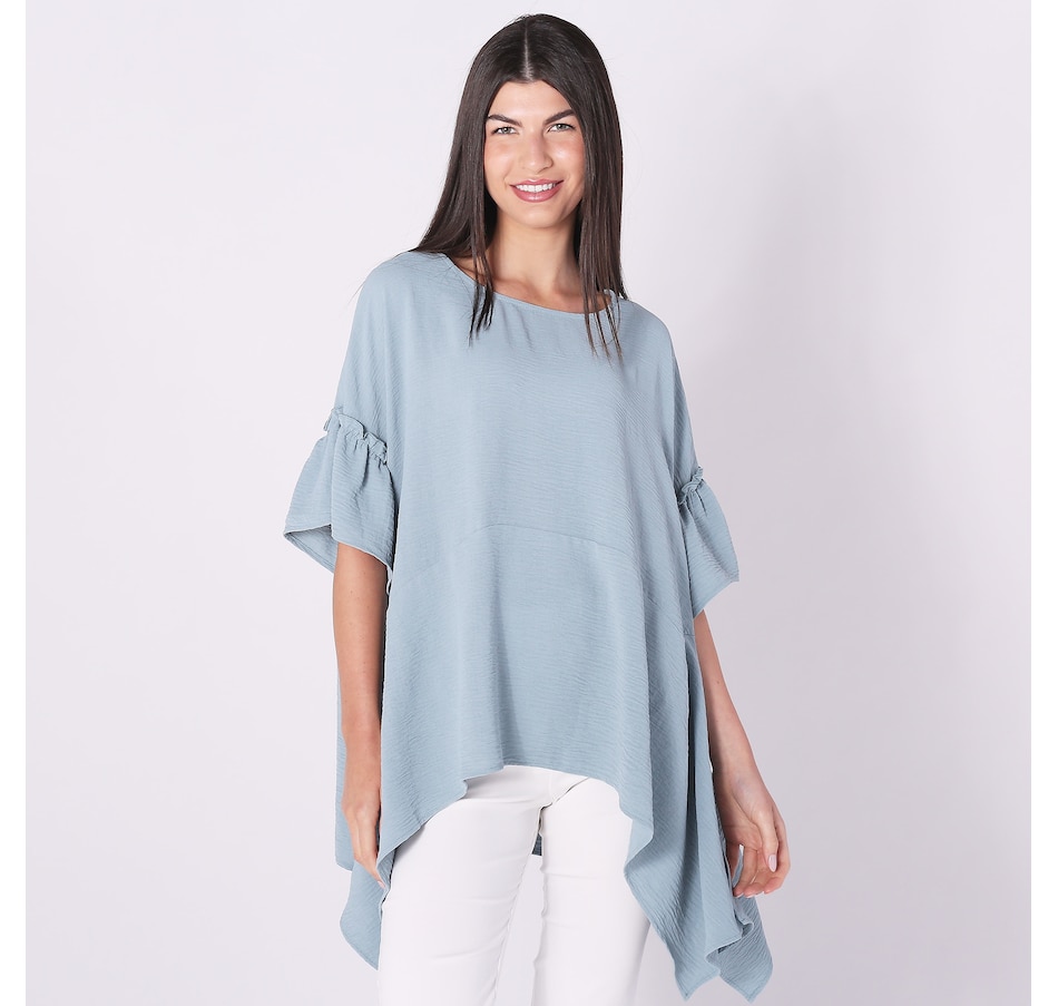 Image 252029_BLU.jpg, Product 252-029 / Price $34.33, Red Coral Ruffle Sleeve Top from Red Coral Fashions on TSC.ca's Fashion department