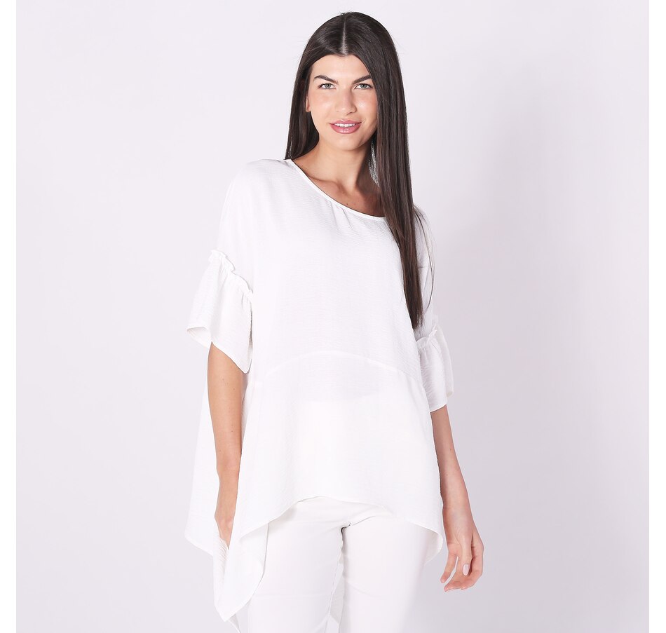 Image 252029_IVR.jpg, Product 252-029 / Price $34.33, Red Coral Ruffle Sleeve Top from Red Coral Fashions on TSC.ca's Fashion department