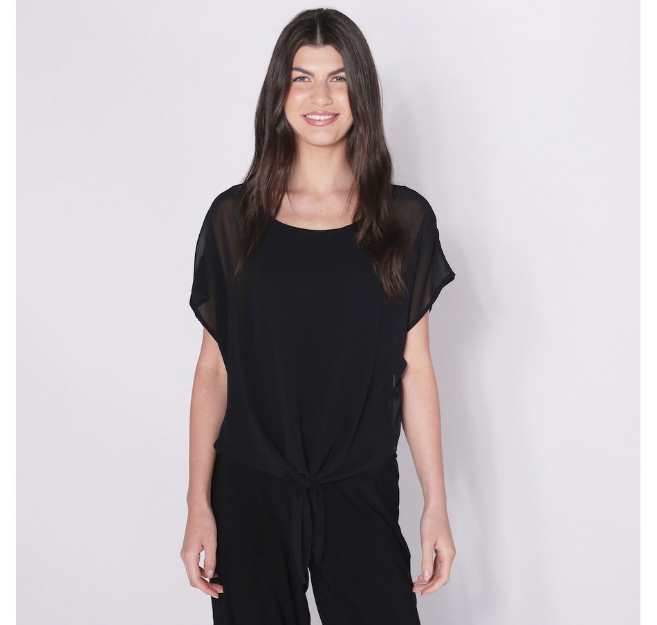 Image 252030_BLK.jpg, Product 252-030 / Price $44.88, Red Coral Tie Front Top from Red Coral Fashions on TSC.ca's Fashion department