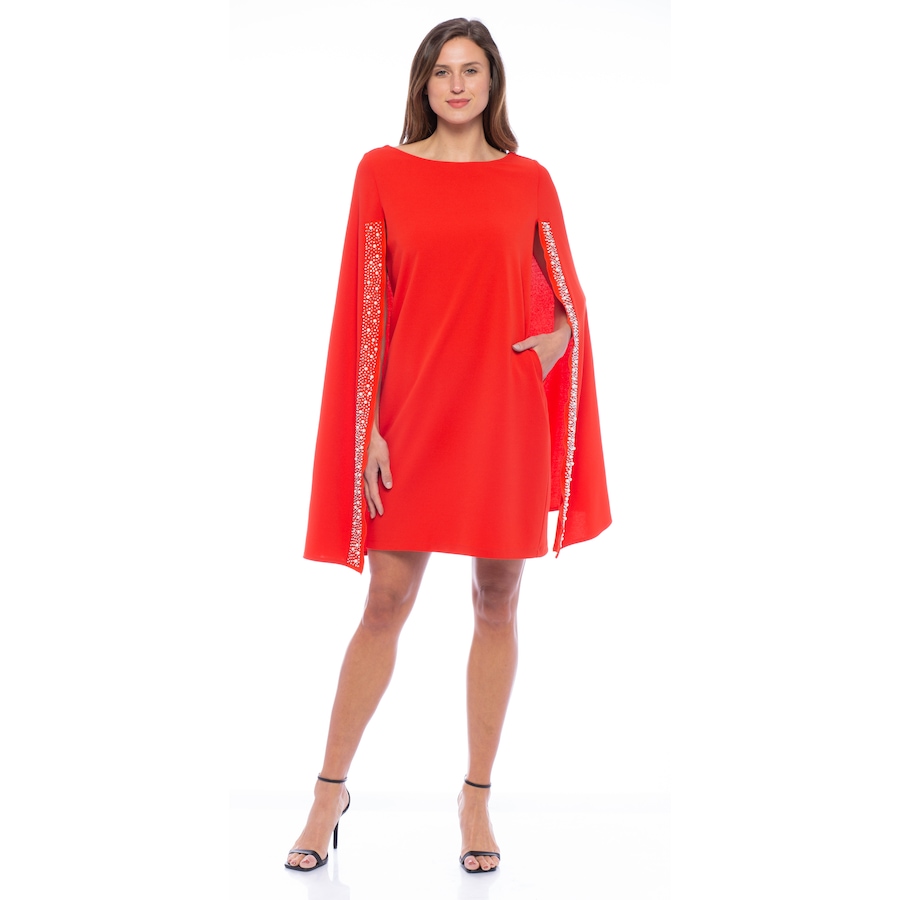 Image 252041_RED.jpg, Product 252-041 / Price $87.33, Marina Solid Scuba Crepe Dress from Marina on TSC.ca's Fashion department