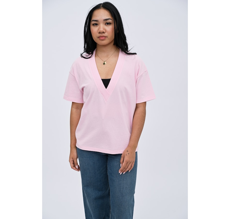 Image 252081_PNK.jpg, Product 252-081 / Price $19.33, Preloved Wafa V-Neck Top from Preloved on TSC.ca's Fashion department