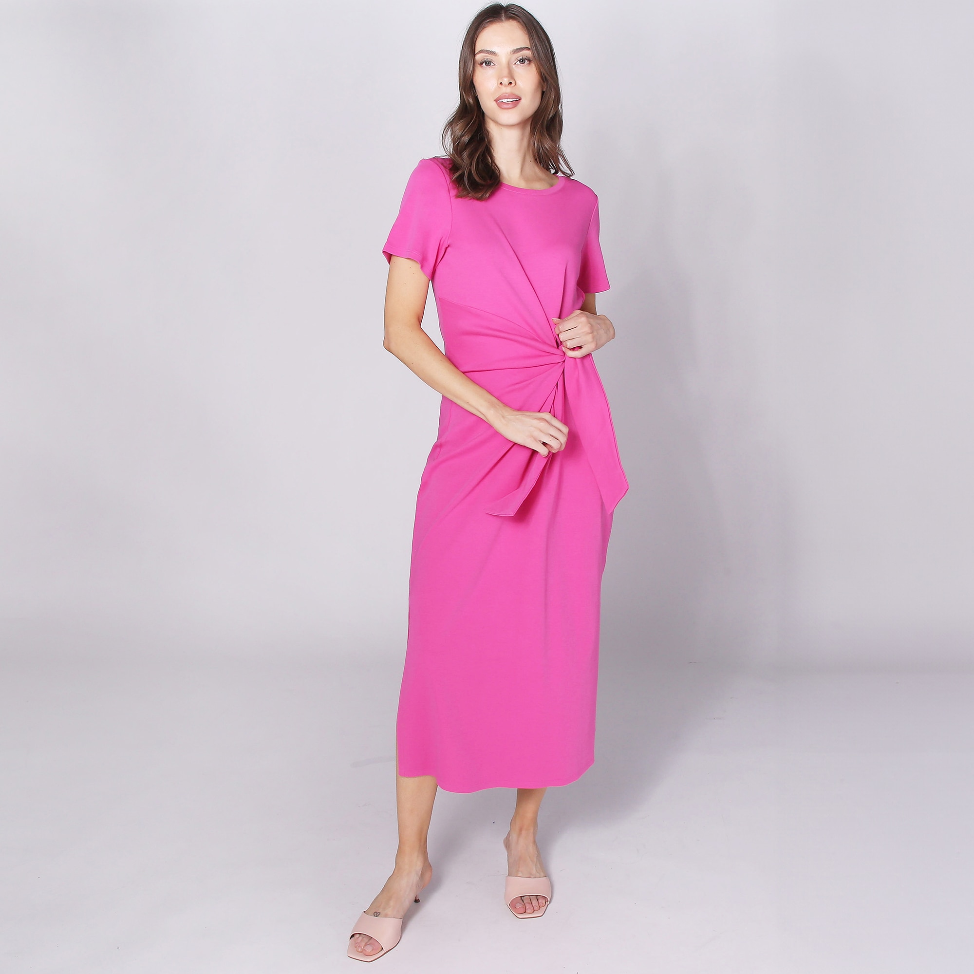 Isaac Mizrahi Side Tie Midi T-Shirt Dress - TSC.ca Isaac Mizrahi Side Tie Midi T-Shirt Dress - TSC.ca