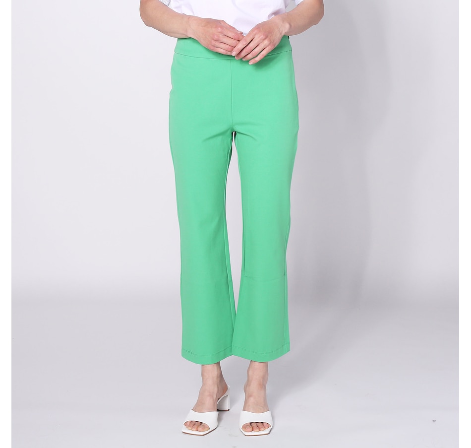 Image 252090_GRN.jpg, Product 252-090 / Price $29.33, Isaac Mizrahi 24/7 Kick Flare Pant from Isaac Mizrahi New York on TSC.ca's Fashion department