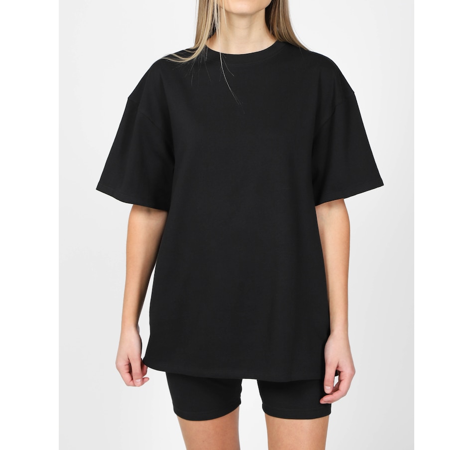 Image 252110_BLK.jpg, Product 252-110 / Price $25.33, Brunette The Label Oversized Boxy Tee from Brunette The Label on TSC.ca's Fashion department