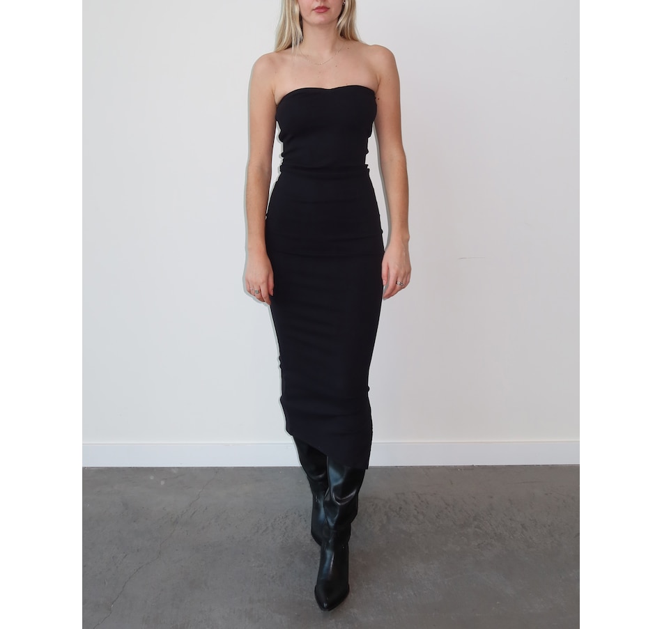 Image 252112_BLK.jpg, Product 252-112 / Price $51.33, Brunette The Label Ribbed Tube Maxi Dress from Brunette The Label on TSC.ca's Fashion department