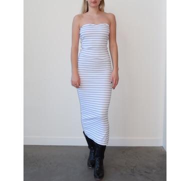 Brunette The Label Ribbed Tube Maxi Dress