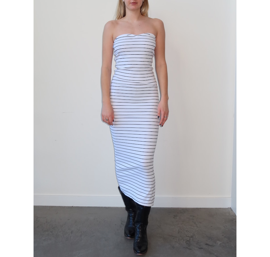 Image 252112_WHBK.jpg, Product 252-112 / Price $51.33, Brunette The Label Ribbed Tube Maxi Dress from Brunette The Label on TSC.ca's Fashion department