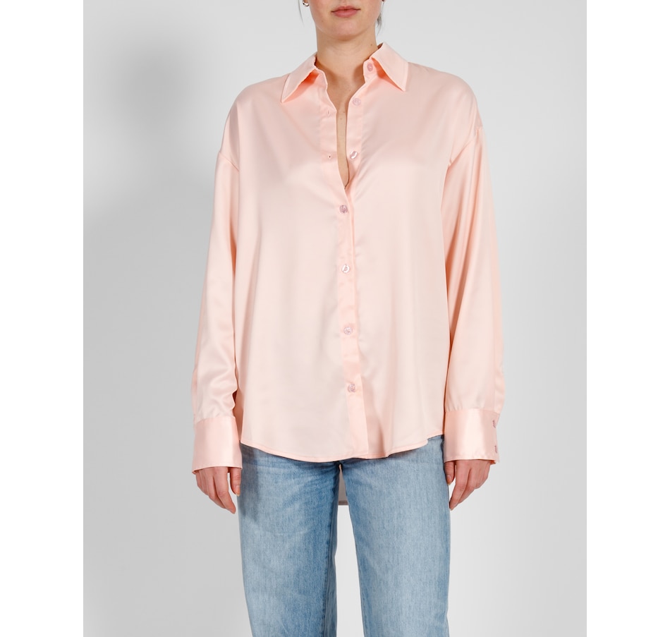 Image 252115_BENI.jpg, Product 252-115 / Price $34.33, Brunette The Label Satin Button Up Shirt from Brunette The Label on TSC.ca's Fashion department
