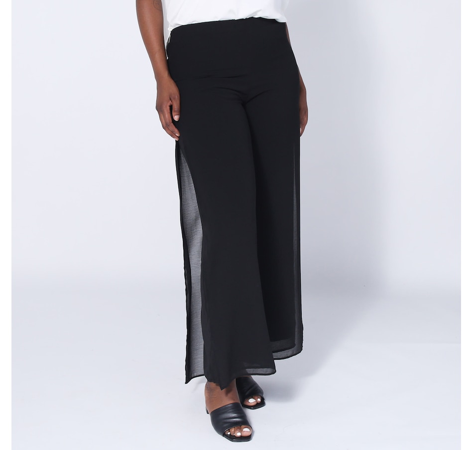 Image 252120_BLK.jpg, Product 252-120 / Price $49.33, Wynne Style Chiffon Overlay Pant from Wynnelayers on TSC.ca's Fashion department