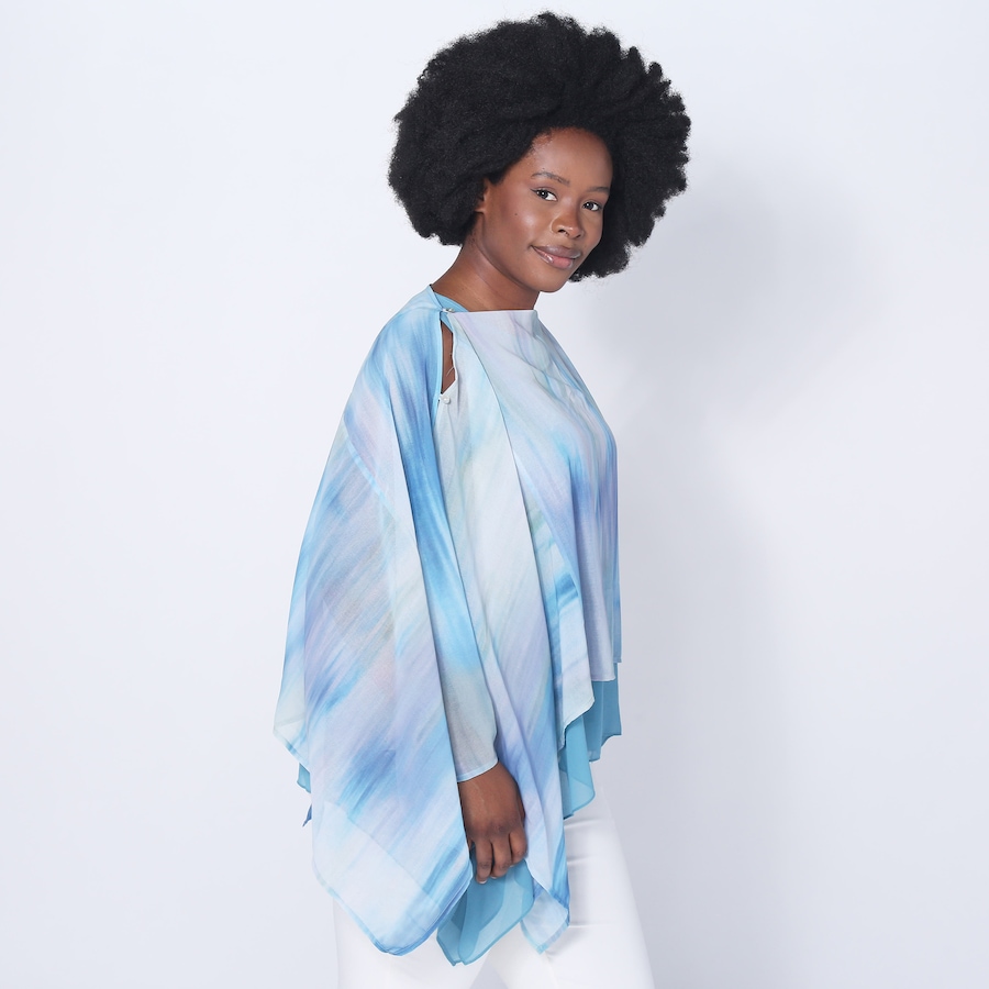 Image 252122_ALTMORE1.jpg, Product 252-122 / Price $34.33, Wynne Style Printed Chiffon Convertible Poncho from Wynnelayers on TSC.ca's Fashion department