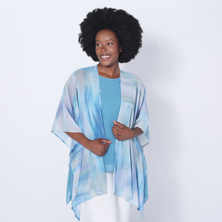 Image 252122_ALTMORE3.jpg, Product 252-122 / Price $34.33, Wynne Style Printed Chiffon Convertible Poncho from Wynnelayers on TSC.ca's Fashion department