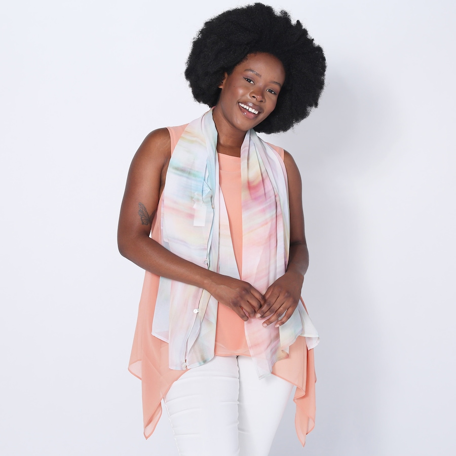 Image 252122_ALTMORE4.jpg, Product 252-122 / Price $34.33, Wynne Style Printed Chiffon Convertible Poncho from Wynnelayers on TSC.ca's Fashion department