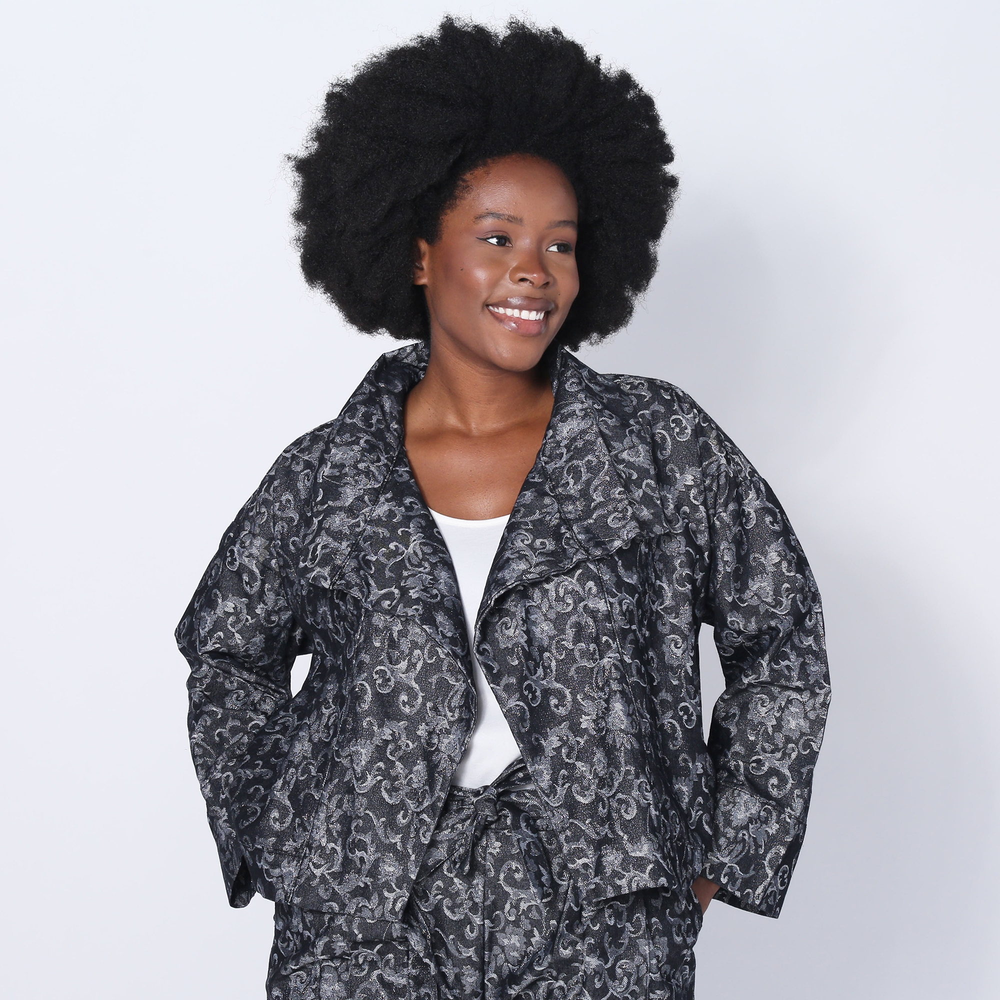 Wynne Denim Metallic Denim Jacquard Jacket - TSC.ca