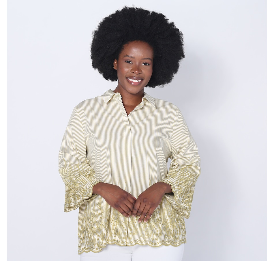 Wynne Style Novelty Striped Shirting With Embroidery TSC ca wynne-style-novelty-striped-shirting-with-embroidery-tsc-ca