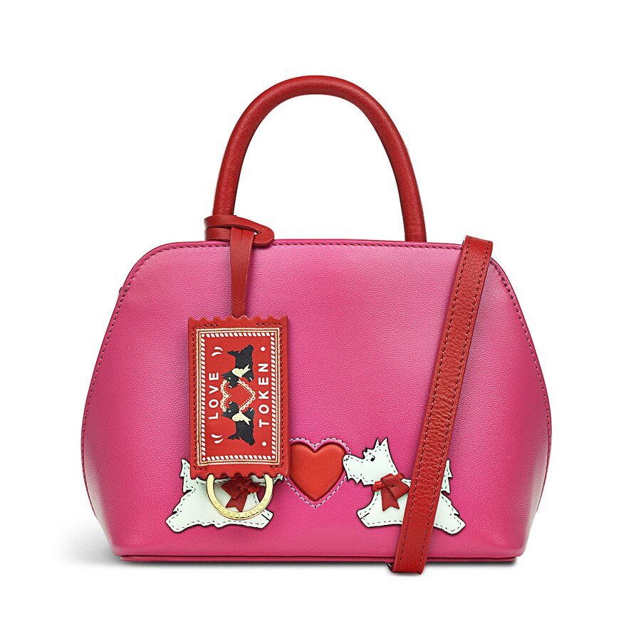RADLEY 小型ジップトップグラブ Radley RHS Leather Small Zip Top Grab Bag, Chalk